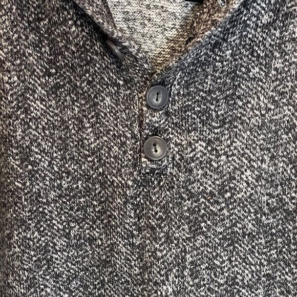 Brooklyn Cloth Mfg Co Women’s Oversized Button Neck Pullover Hooded Sweatshirt M - Picture 5 of 9